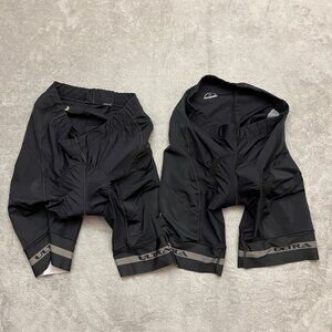 Performance Women's Ultra - Stretch Padded Cycling Shorts Black Large Lot of 2